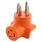 Ac Works Plug Adapter, L14-20R, 14-50P, L14-20P, 14-50P, 0 ft., Orange AD1450L1420 - alternate 1